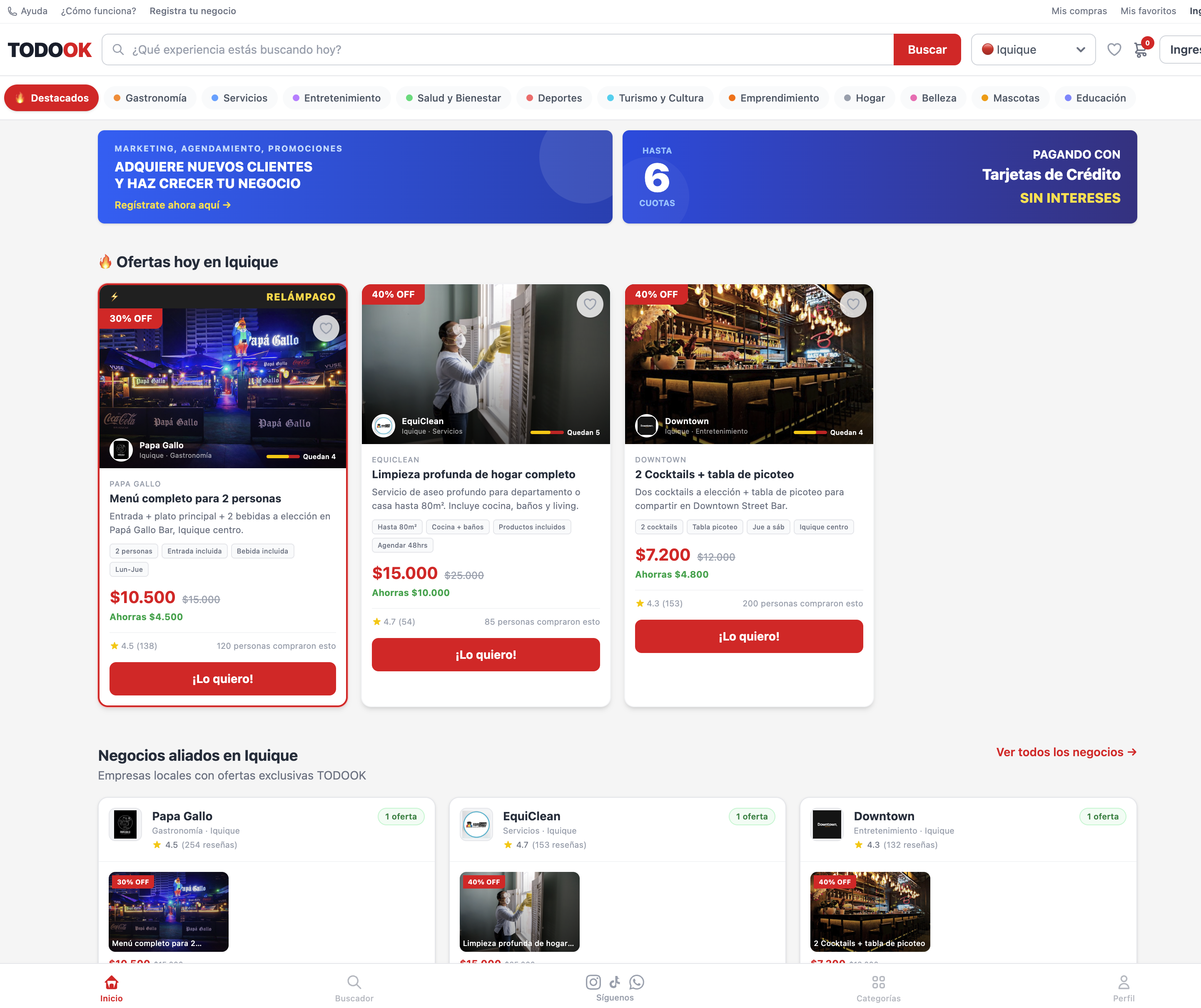 Demo de Página de Cupones de Descuentos